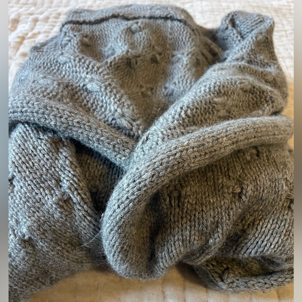 VINCE Luxe Knit Cardigan Gray Long Sweater Coat Slouchy Sample Wool & Yak S READ